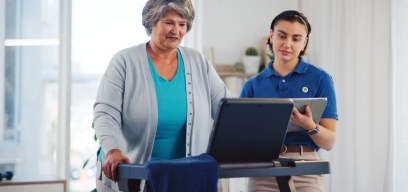 Live demonstrations of stroke and spinal rehabilitation exercises